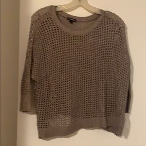Gold fish net weave express sweater